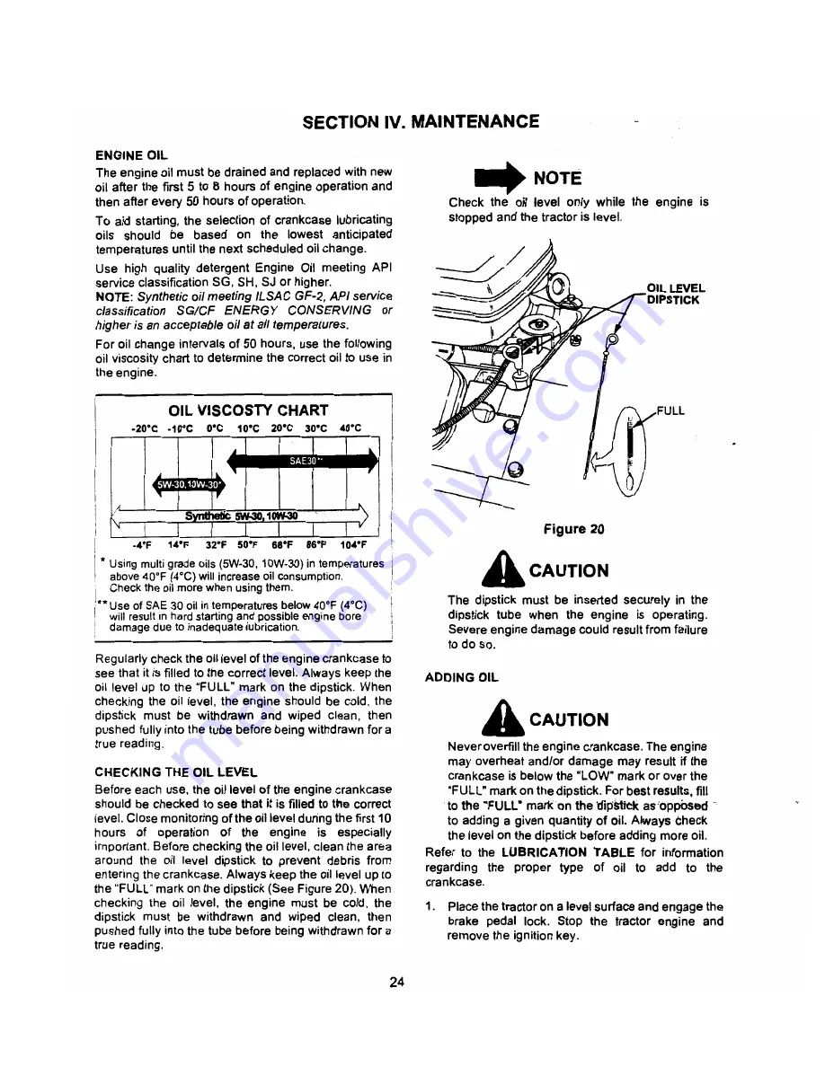 Cub Cadet GT 2521 Operator'S Manual Download Page 24