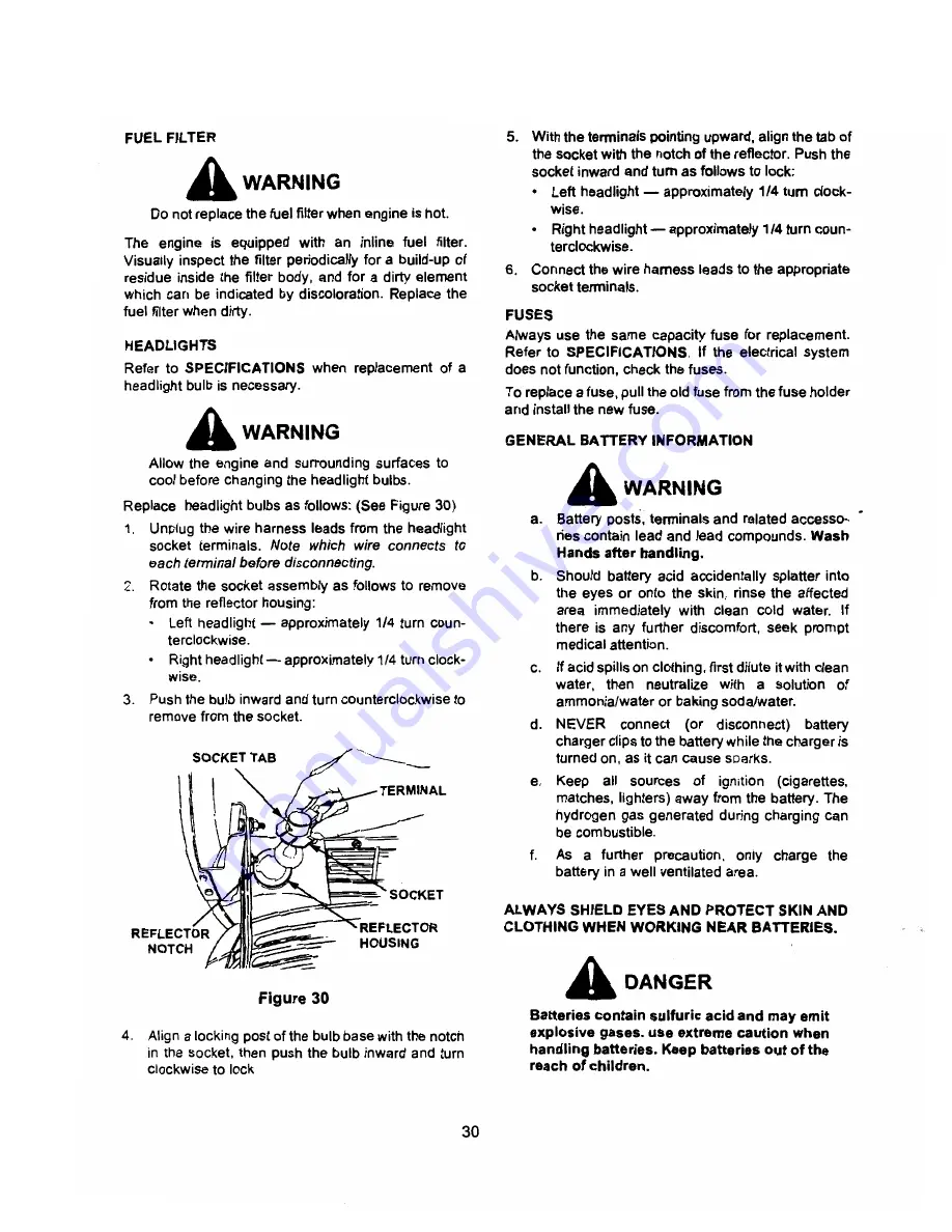 Cub Cadet GT 2521 Operator'S Manual Download Page 30