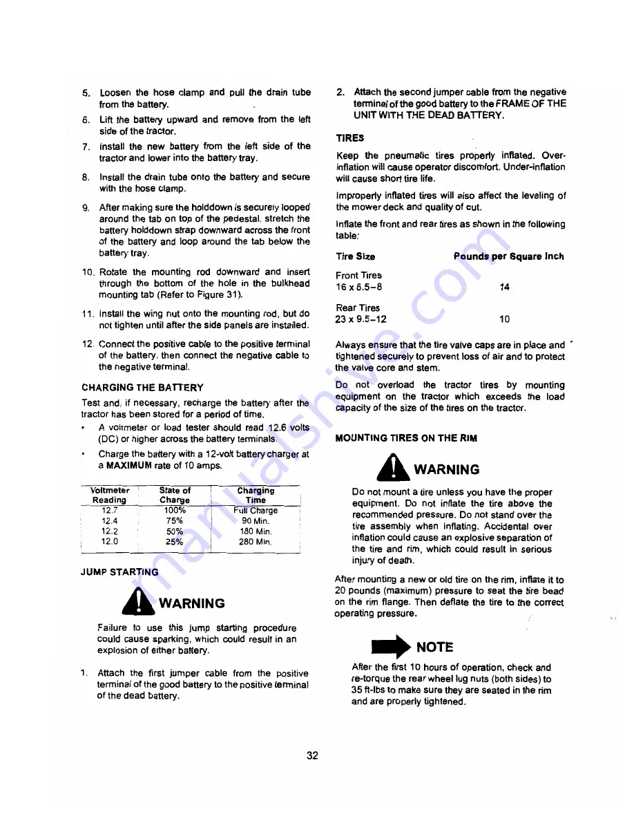 Cub Cadet GT 2521 Operator'S Manual Download Page 32