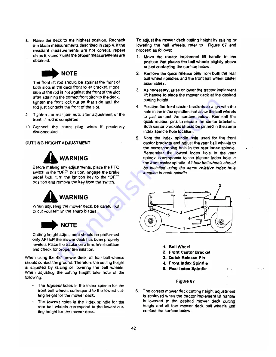 Cub Cadet GT 2521 Operator'S Manual Download Page 42