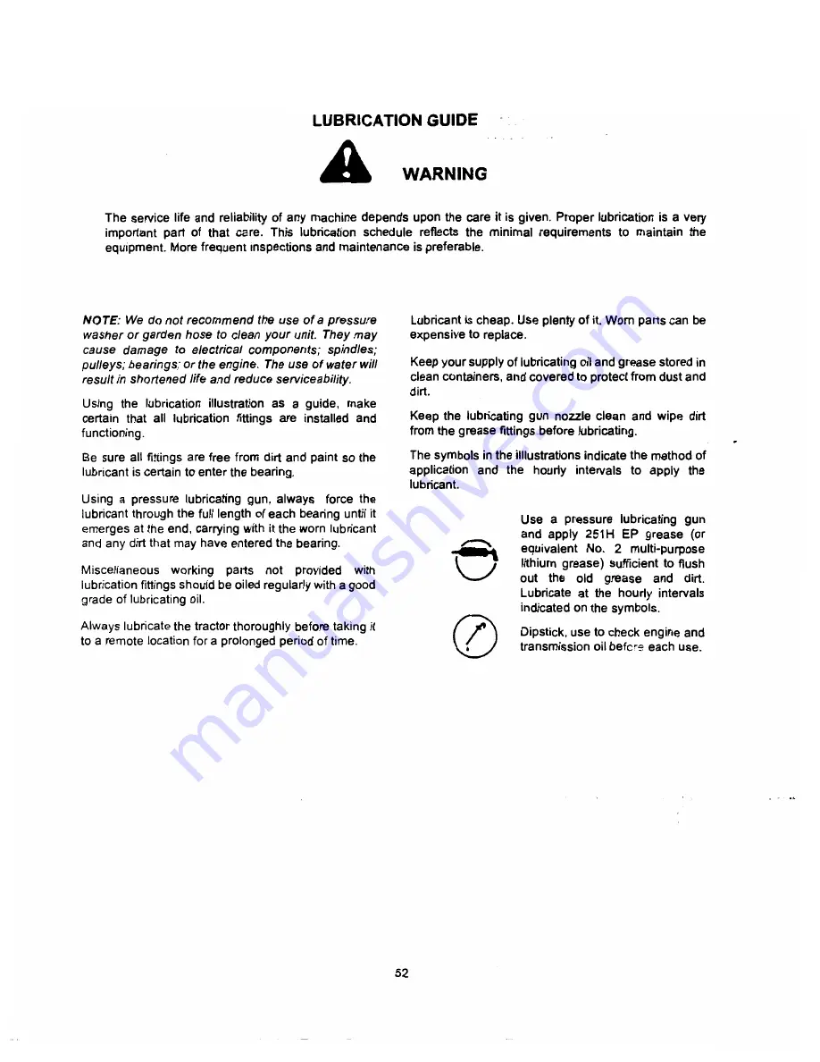 Cub Cadet GT 2521 Operator'S Manual Download Page 52