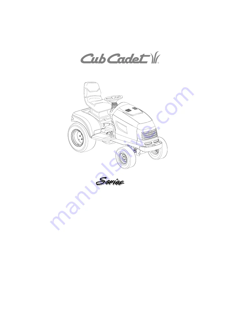 Cub Cadet GT 3235 Operator'S Manual Download Page 1