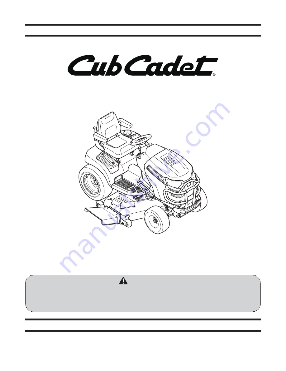 Cub Cadet GTX2154LE Operator'S Manual Download Page 1