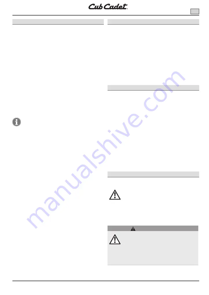 Cub Cadet LH5 H60 Manual Download Page 49