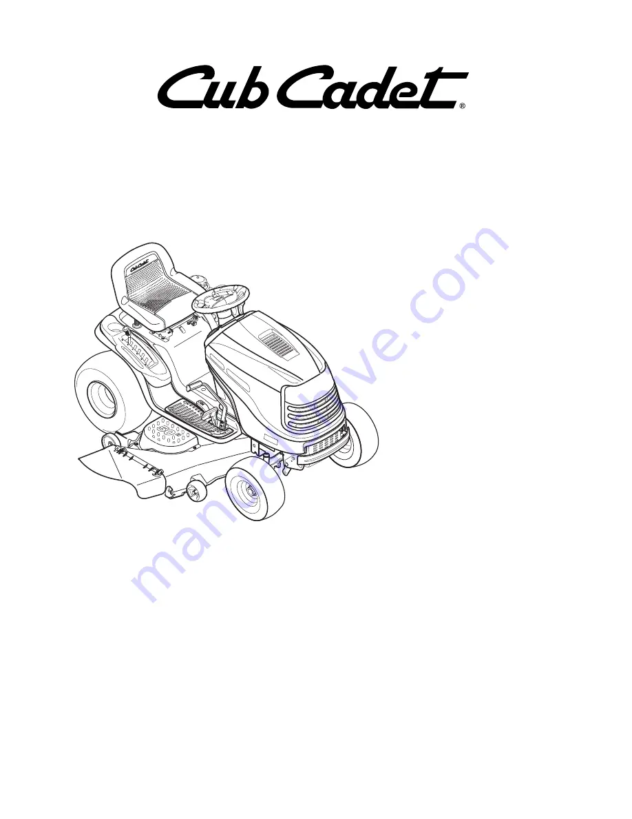 Cub Cadet LR1045 Operator'S Manual Download Page 1