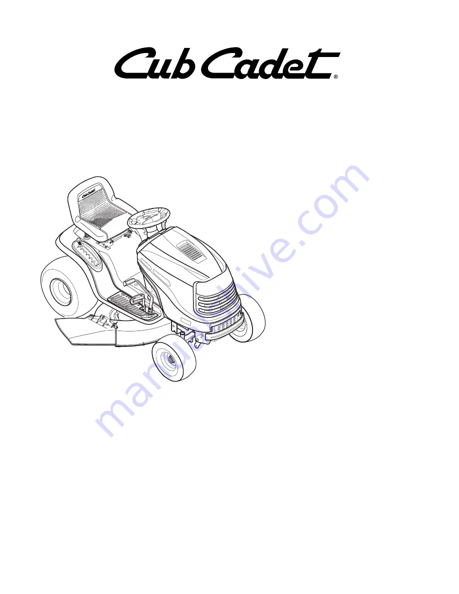 Cub Cadet LT1040 Скачать руководство пользователя страница 1