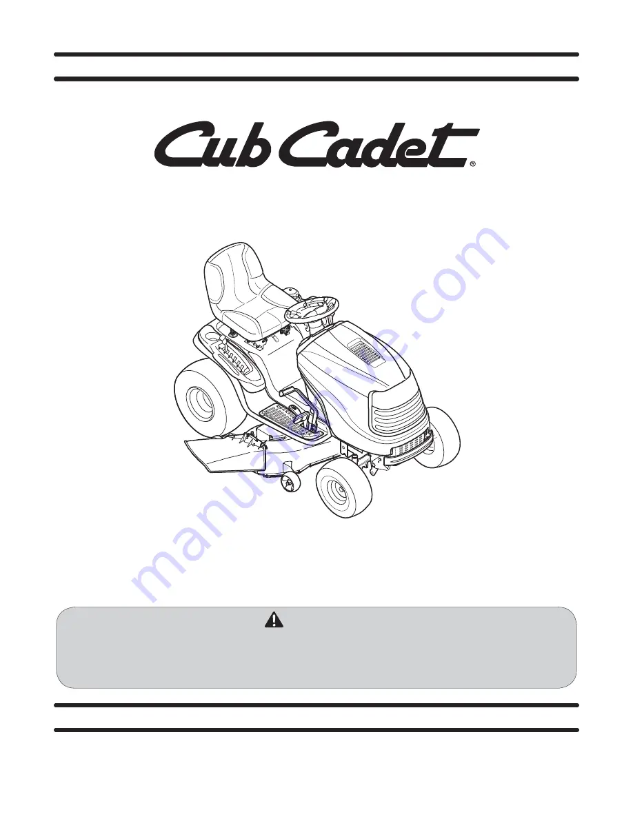 Cub Cadet LT1045 Operator'S Manual Download Page 1