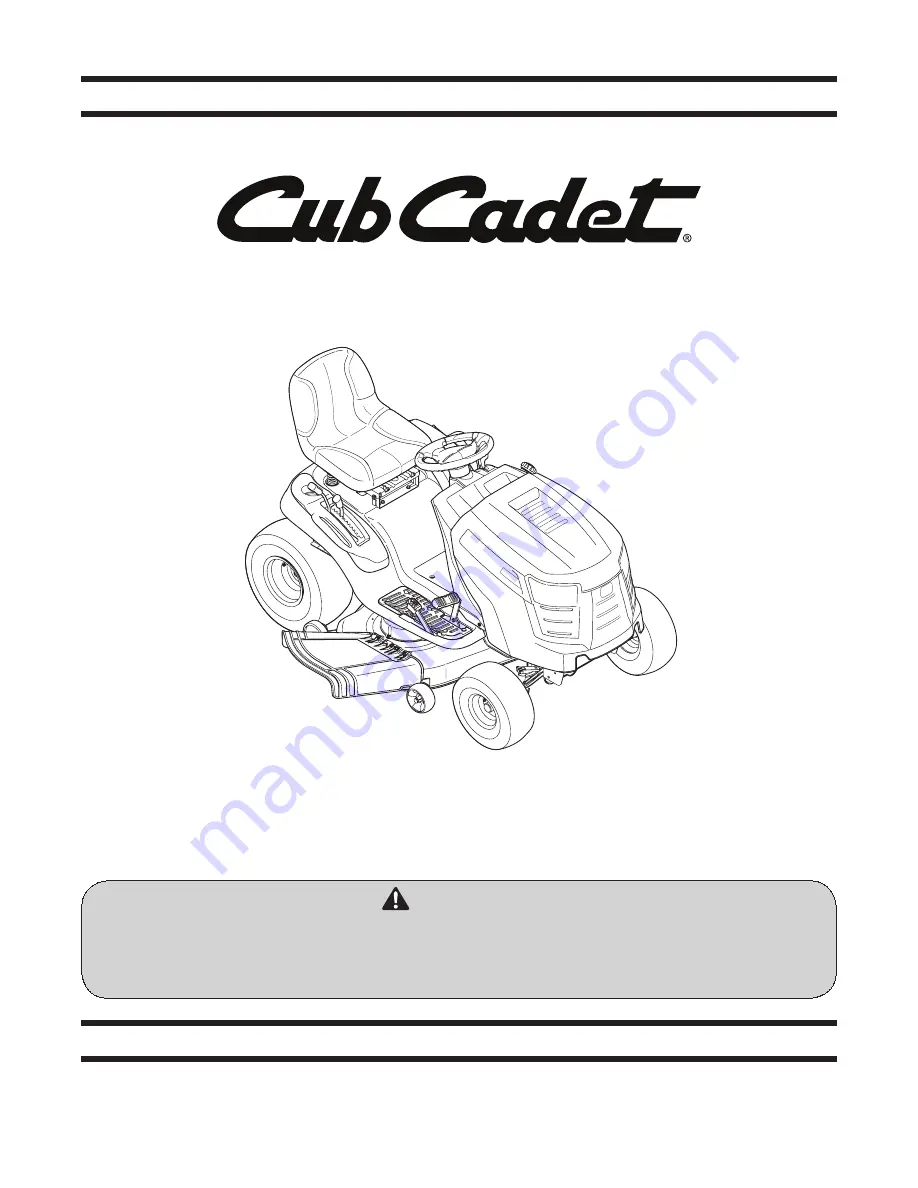 Cub Cadet LTX 1045 Скачать руководство пользователя страница 1