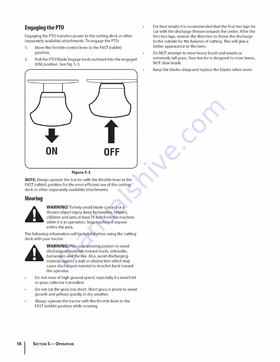 Cub Cadet LTX 1050 Operator'S Manual Download Page 18