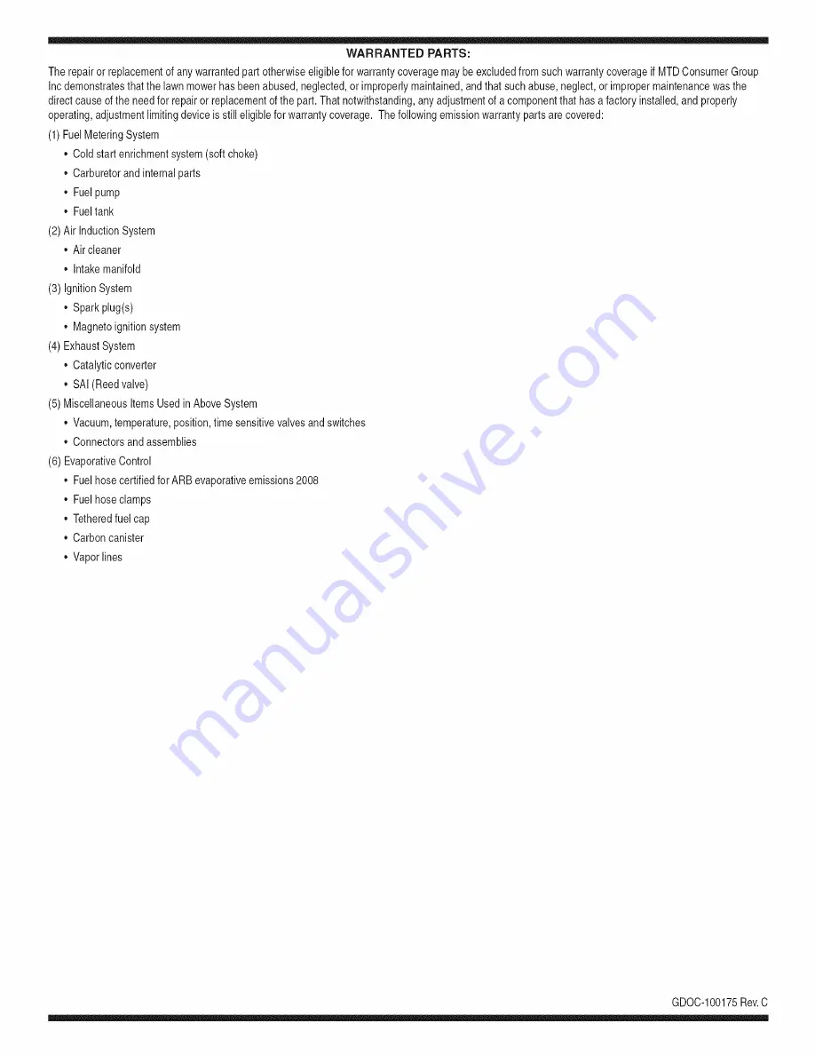 Cub Cadet LTX 1050 Operator'S Manual Download Page 35