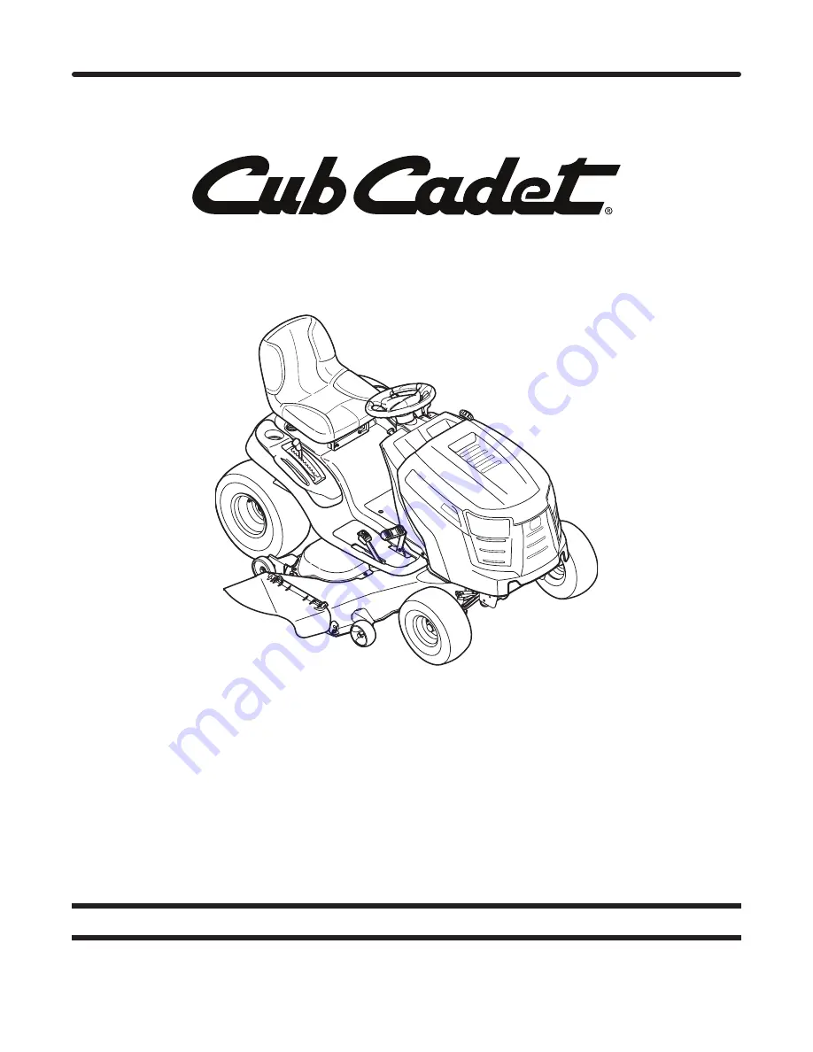 Cub Cadet LTX1050/KW Скачать руководство пользователя страница 1