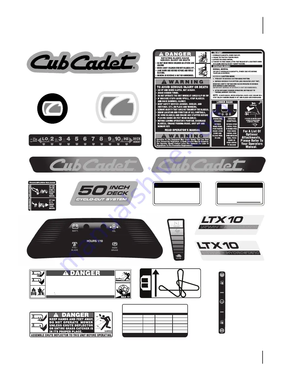 Cub Cadet LTX1050/KW Скачать руководство пользователя страница 27