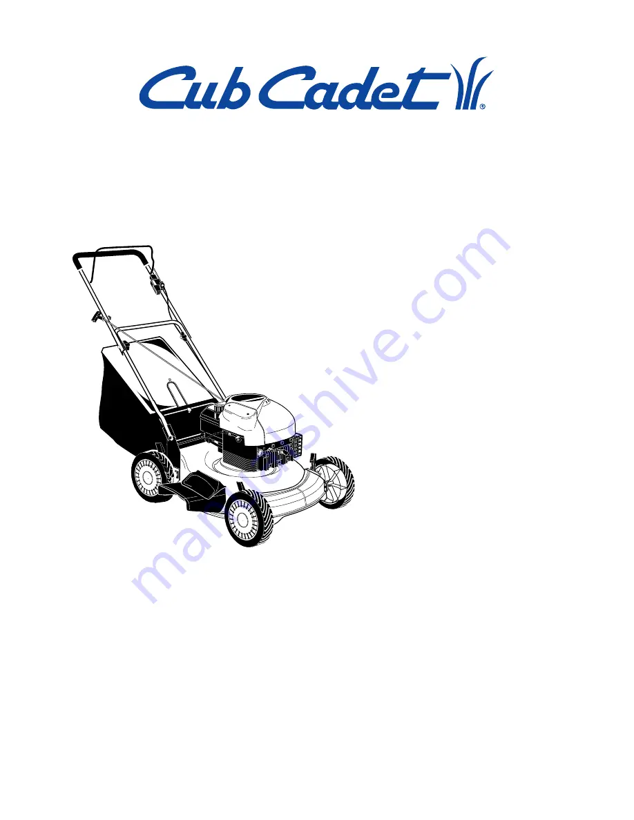 Cub Cadet PR-521 Скачать руководство пользователя страница 1