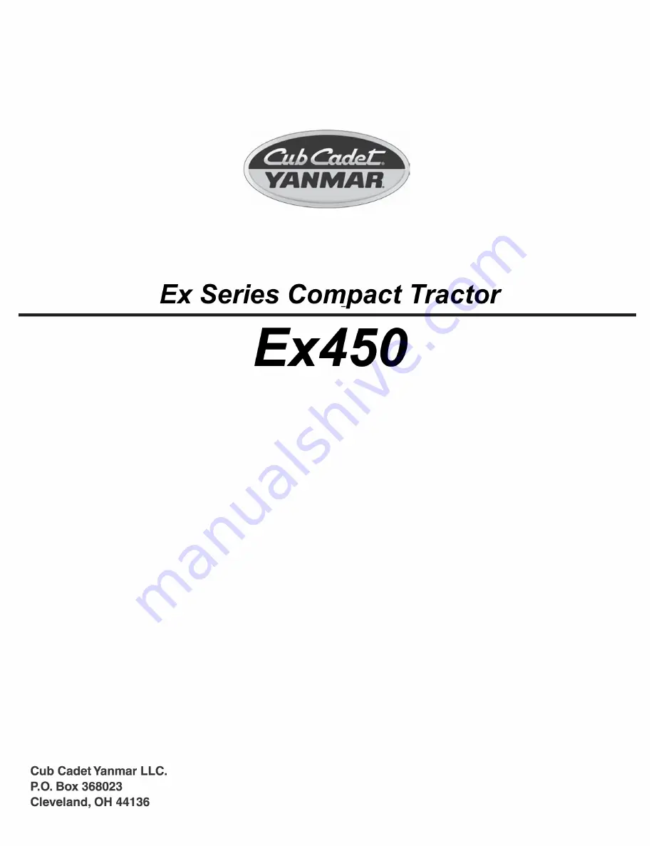 Cub Cadet Yanmar Ex450 Part List Manual Download Page 181