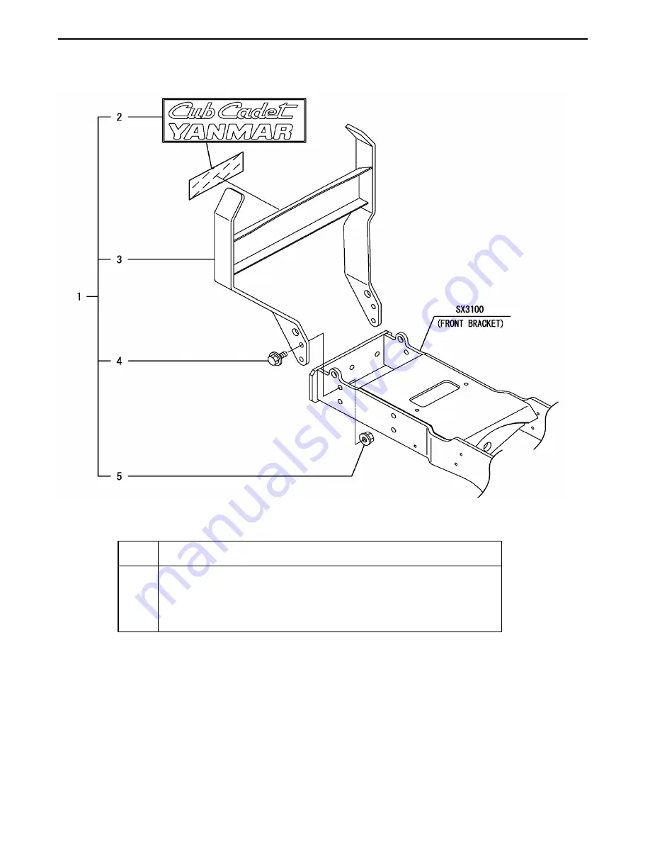 Cub Cadet Yanmar Sx3100 Part List Manual Download Page 188