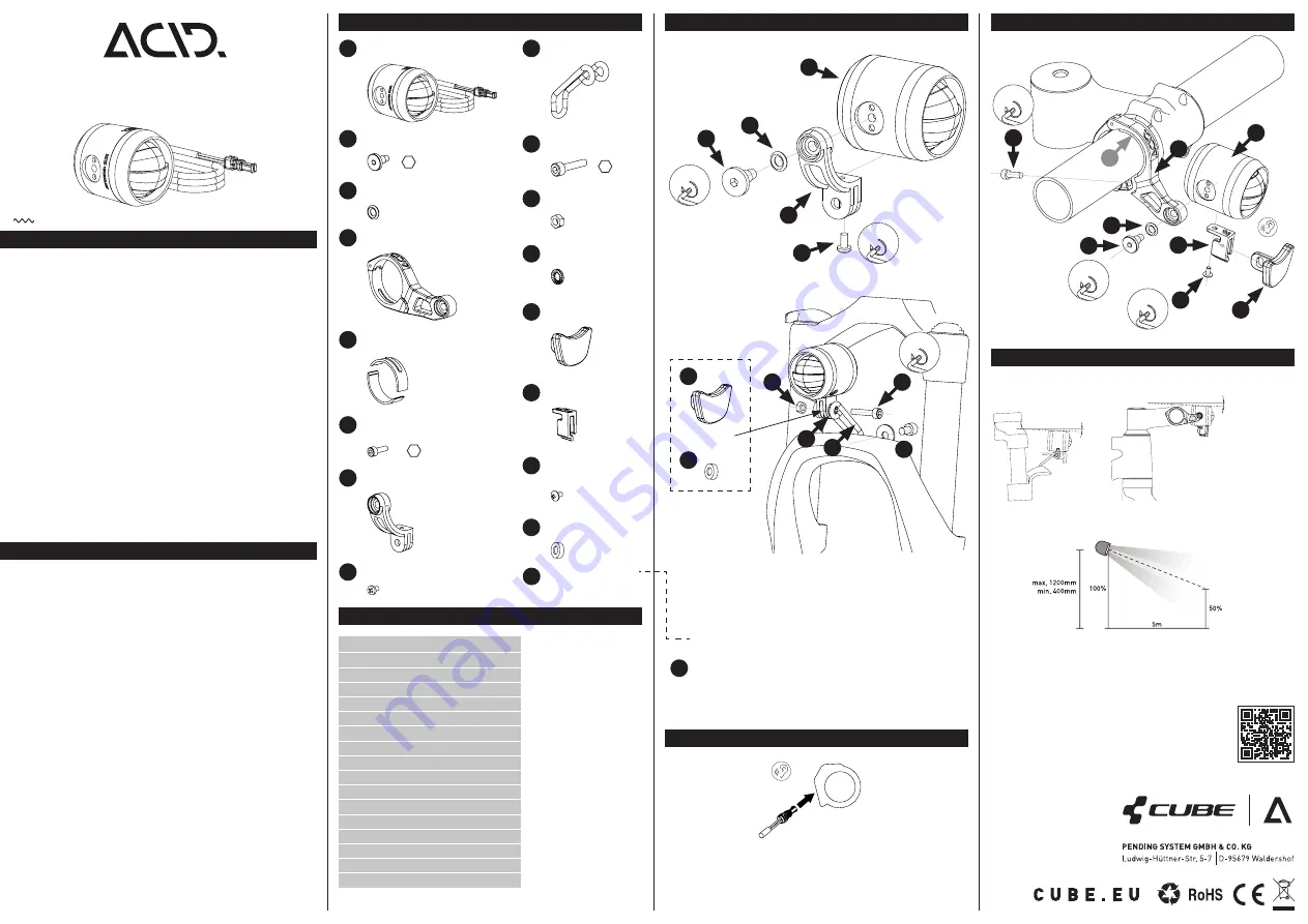 Cube ACID PRO-E 110 Operating Instructions Download Page 1