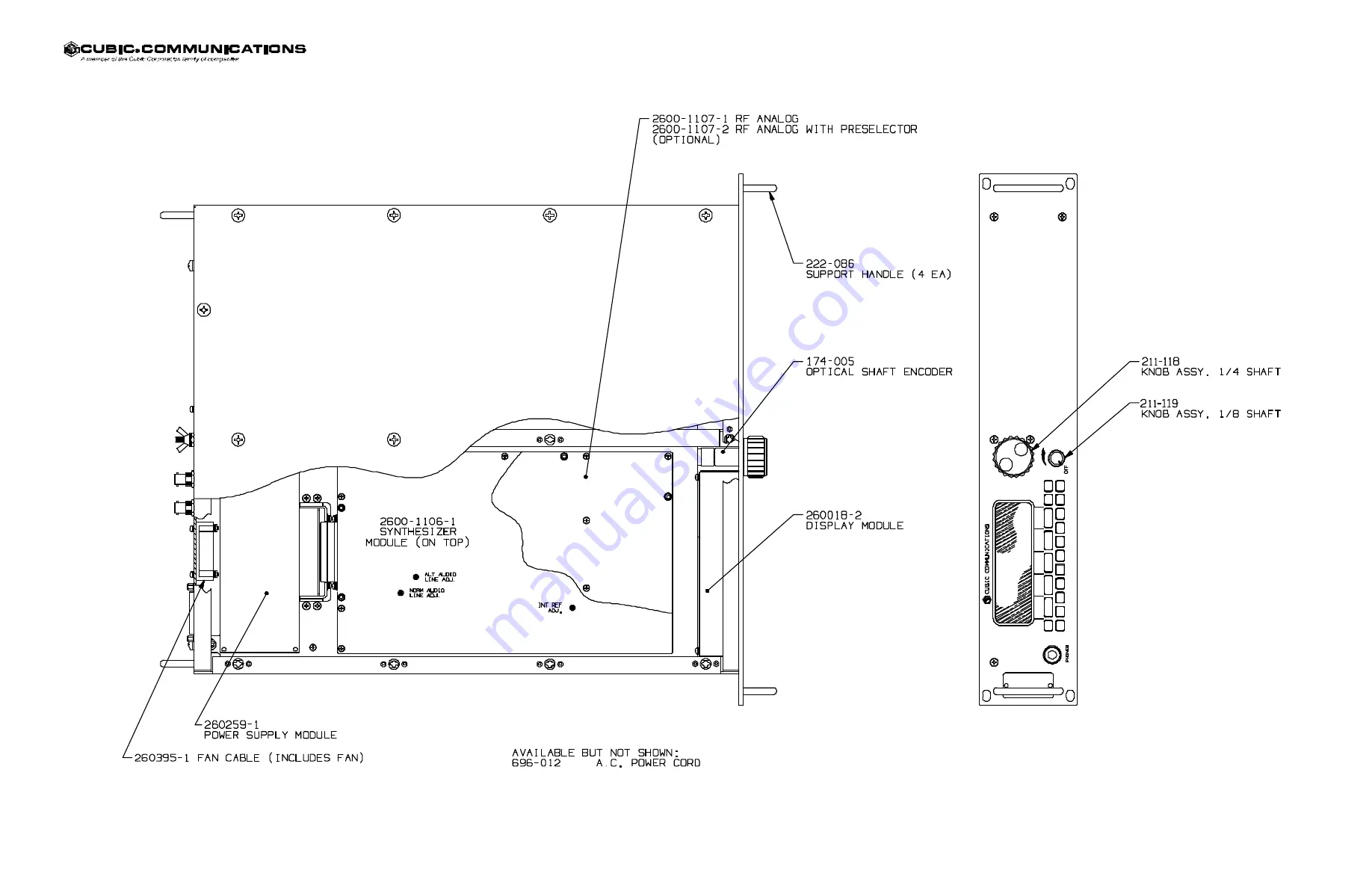 Cubic Communications CDR-3250 Technical Manual Download Page 123