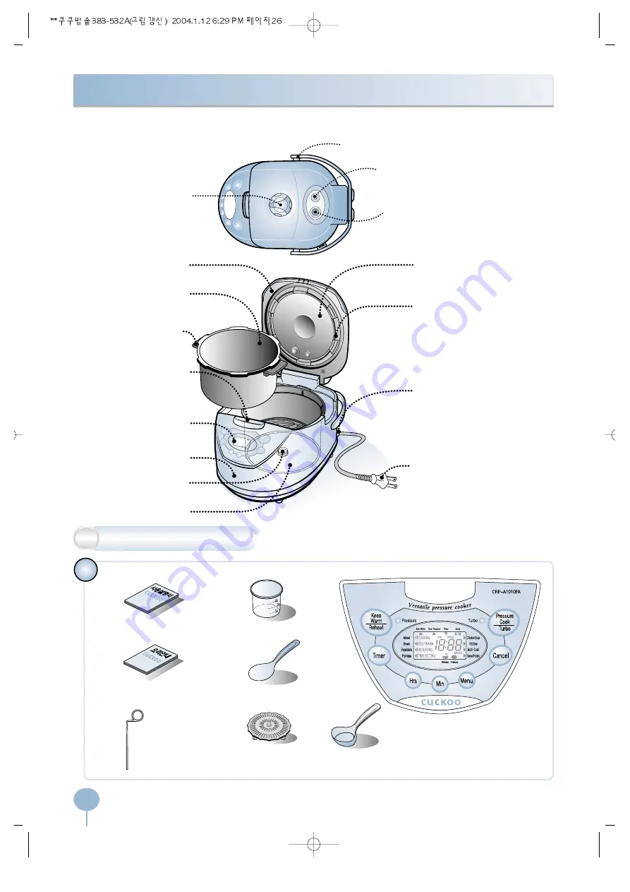 Cuckoo CRP-A1010FA Operating Instructions Manual Download Page 26