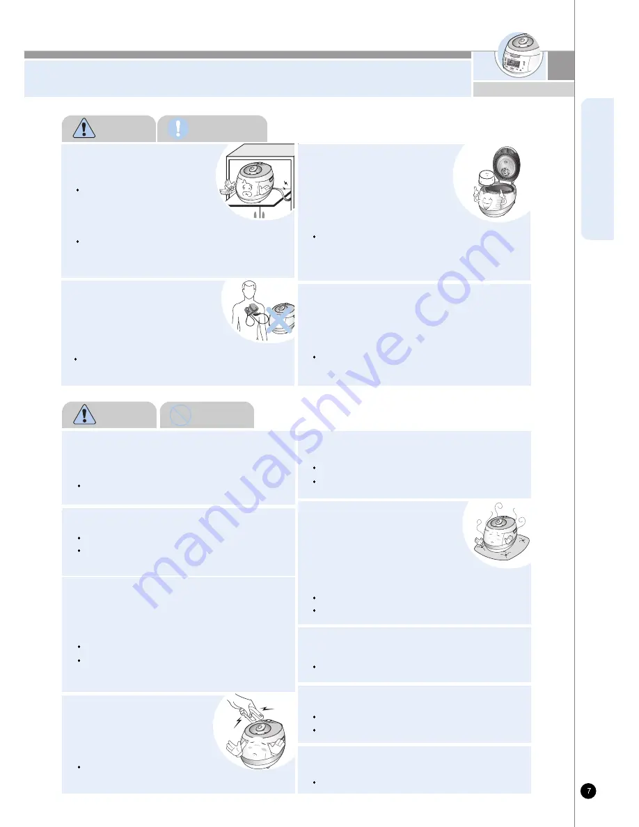 Cuckoo CRP-AH10 Fuzzy Series Operating Instructions Manual Download Page 7