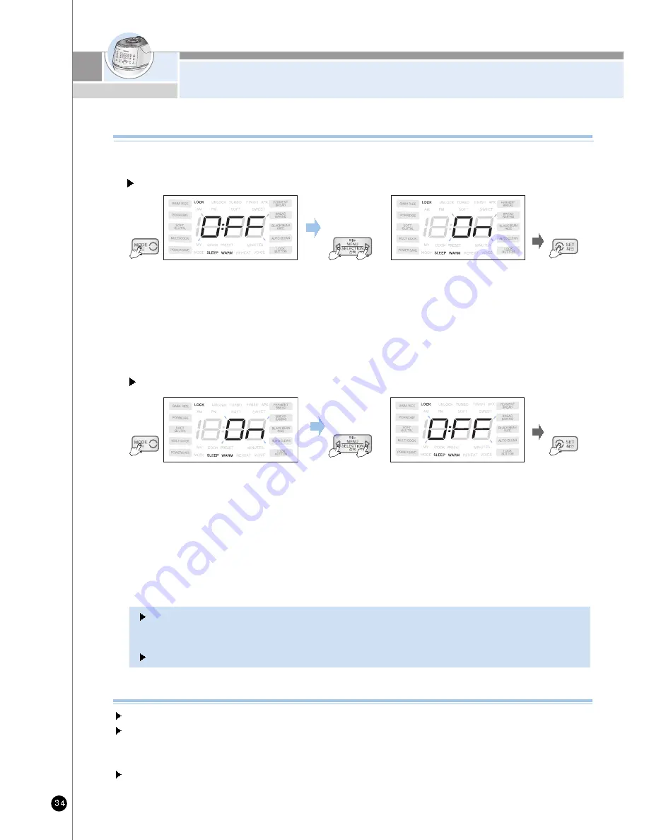 Cuckoo CRP-DH06 Fuzzy Series Operating Instructions Manual Download Page 34