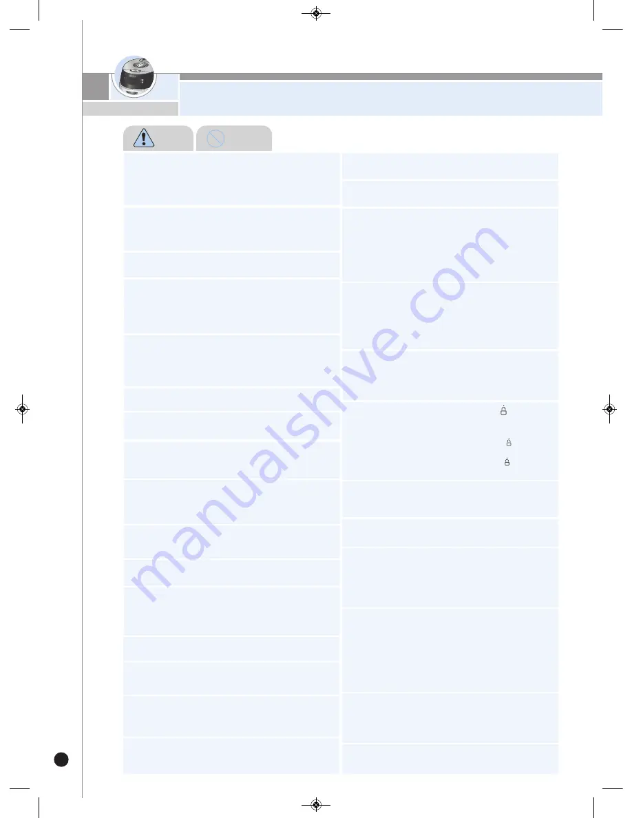 Cuckoo CRP-FH06 Fuzzy Series Operating Instructions Manual Download Page 8