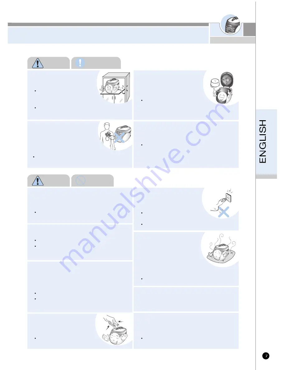 Cuckoo CRP-HL10 Fuzzy Series Operating Instructions Manual Download Page 7