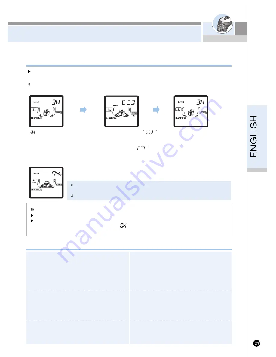 Cuckoo CRP-HL10 Fuzzy Series Operating Instructions Manual Download Page 27