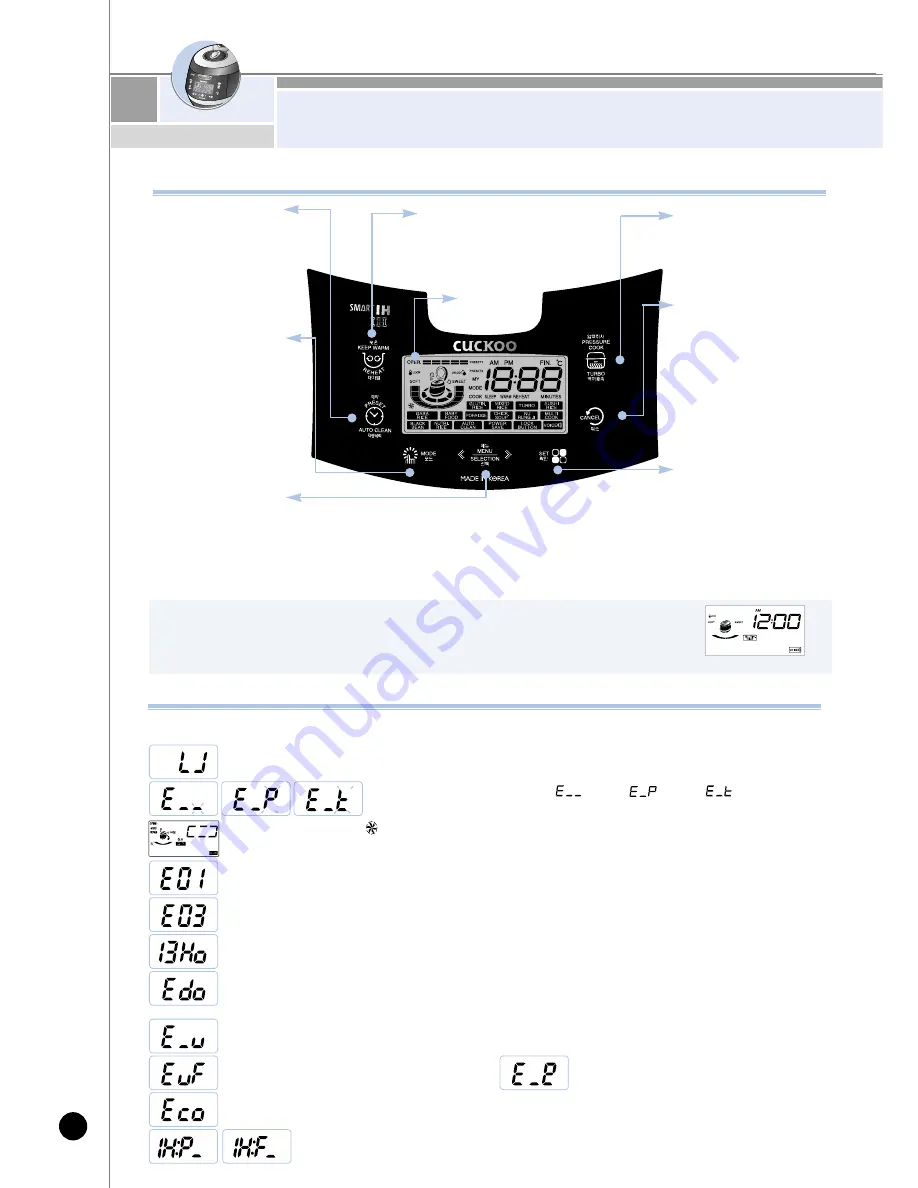 Cuckoo CRP-HY10 Fuzzy Series Operating Instructions Manual Download Page 14