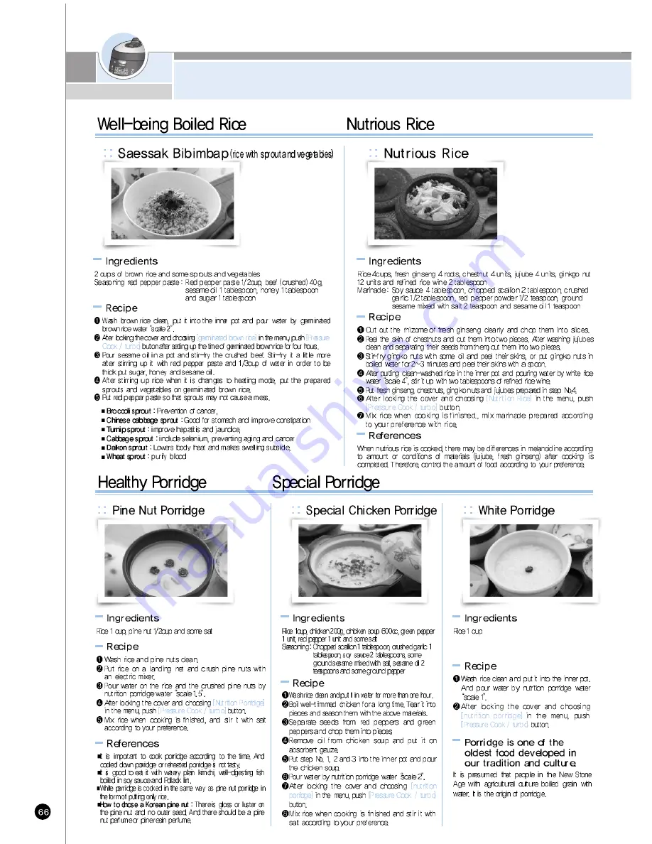 Cuckoo CRP-JH10 Fuzzy Series Operating Instructions Manual Download Page 36