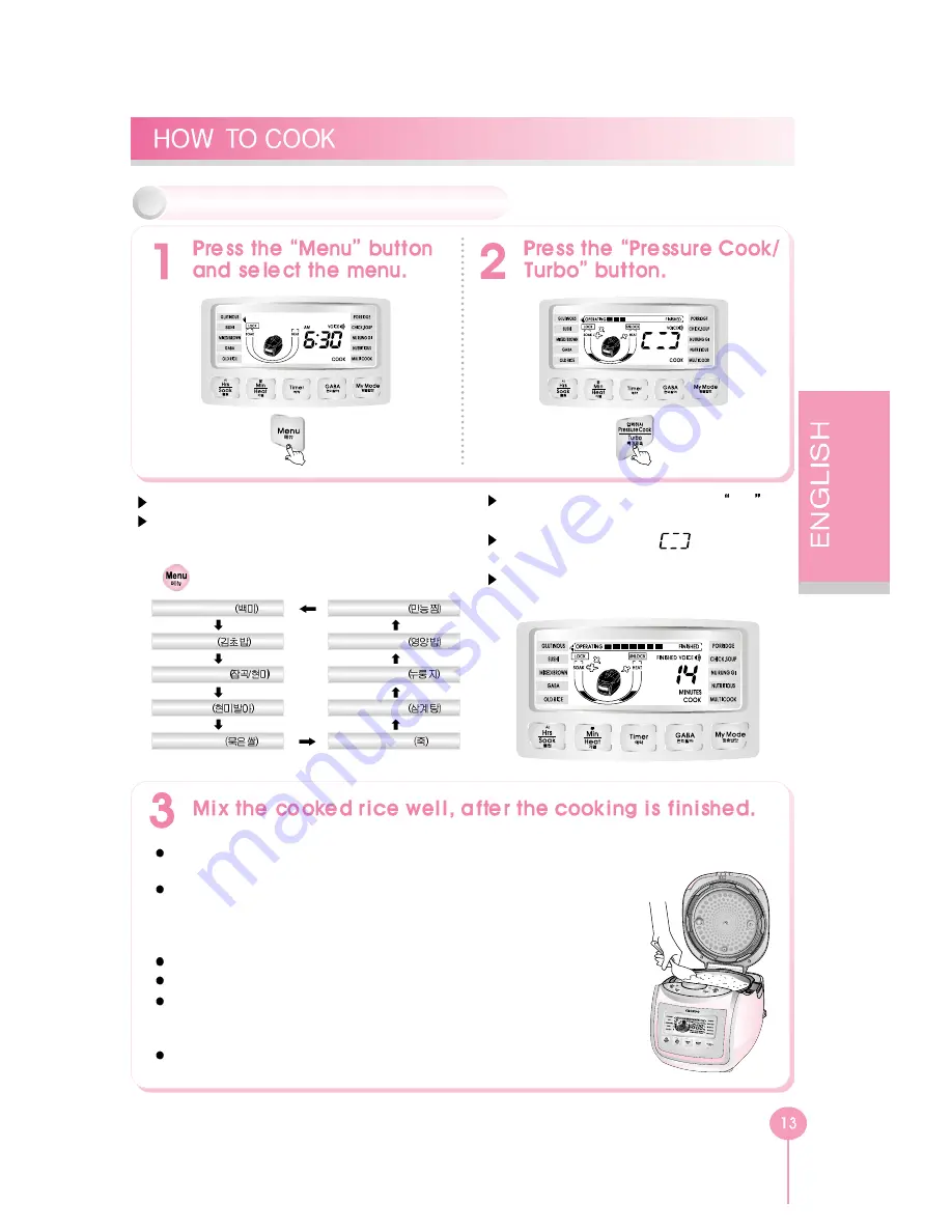 Cuckoo CRP-L10 Fuzzy Series Скачать руководство пользователя страница 14