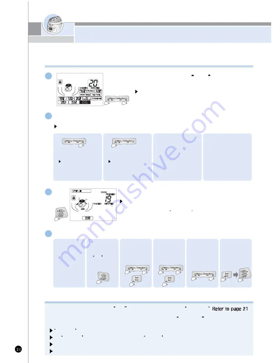 Cuckoo CRP-M10 Fuzzy Series Operating Instructions Manual Download Page 24