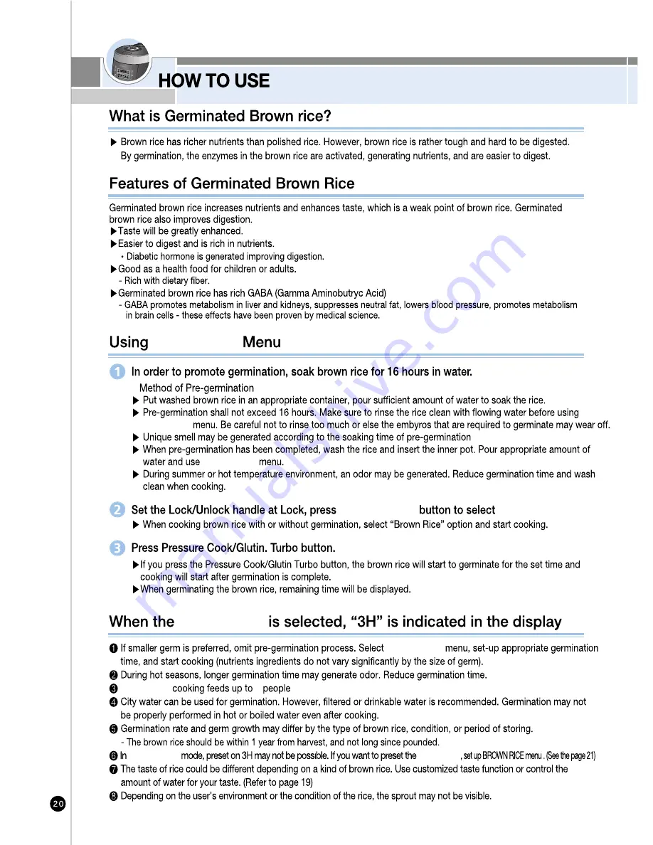 Cuckoo CRP-P0609S SERIES Operating Instructions Manual Download Page 14