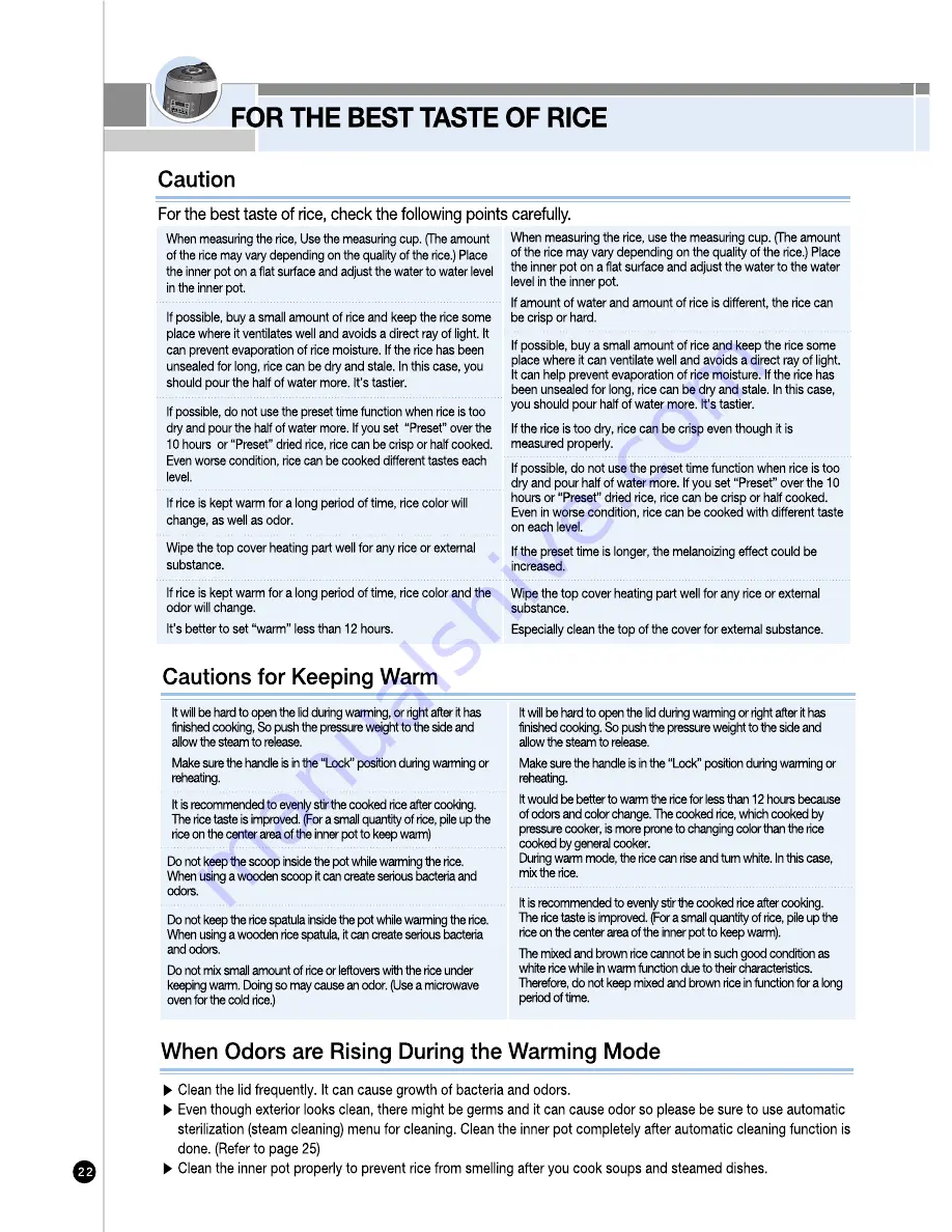 Cuckoo CRP-P0609S SERIES Operating Instructions Manual Download Page 16