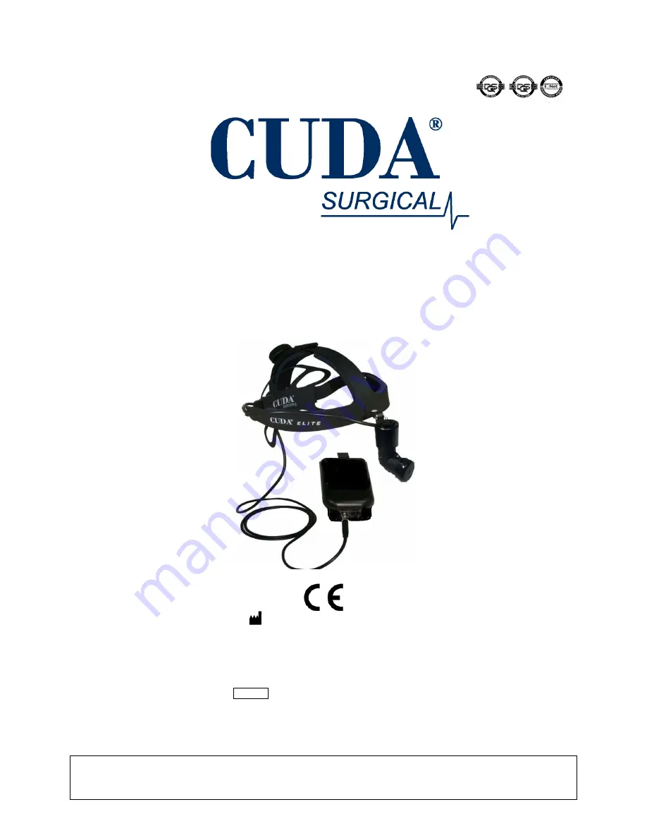 Cuda surgical ELITE 9000-II Operation Manual Download Page 1