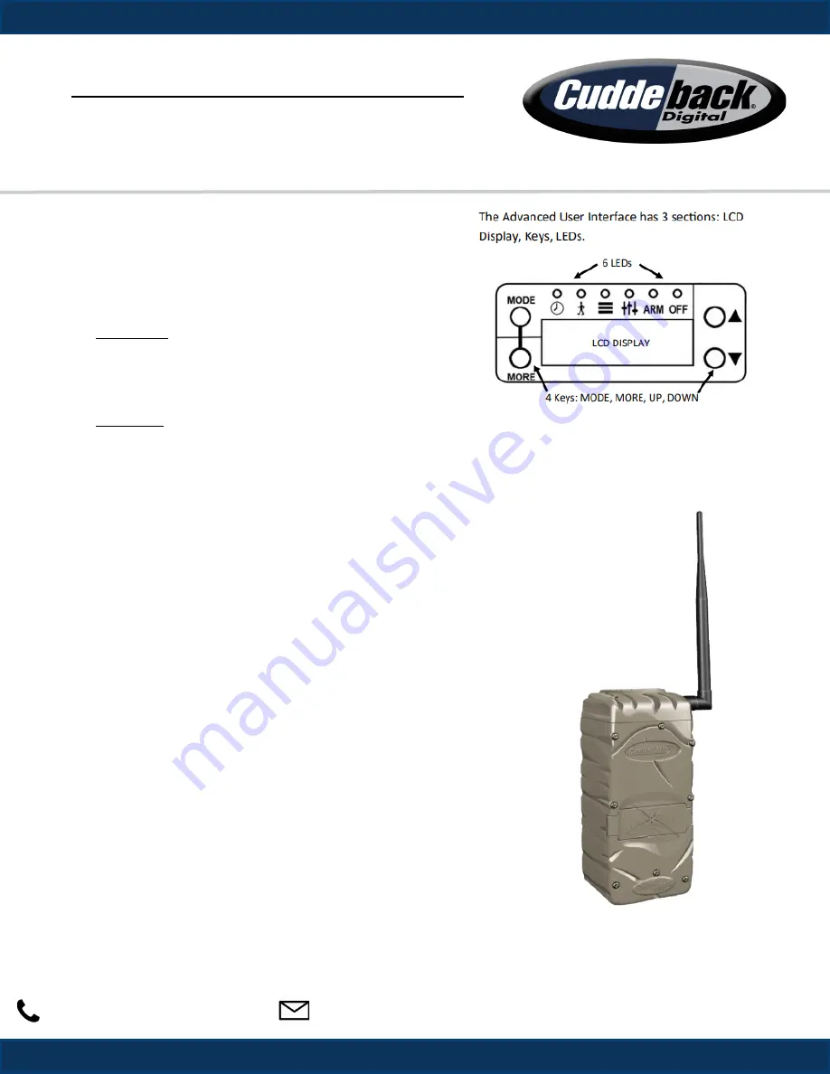 Cuddeback CuddeLink Home 1385 Quick Setup Download Page 1