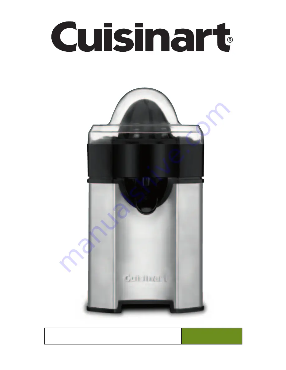 Cuisinart CCJ-500 Instruction Booklet Download Page 1