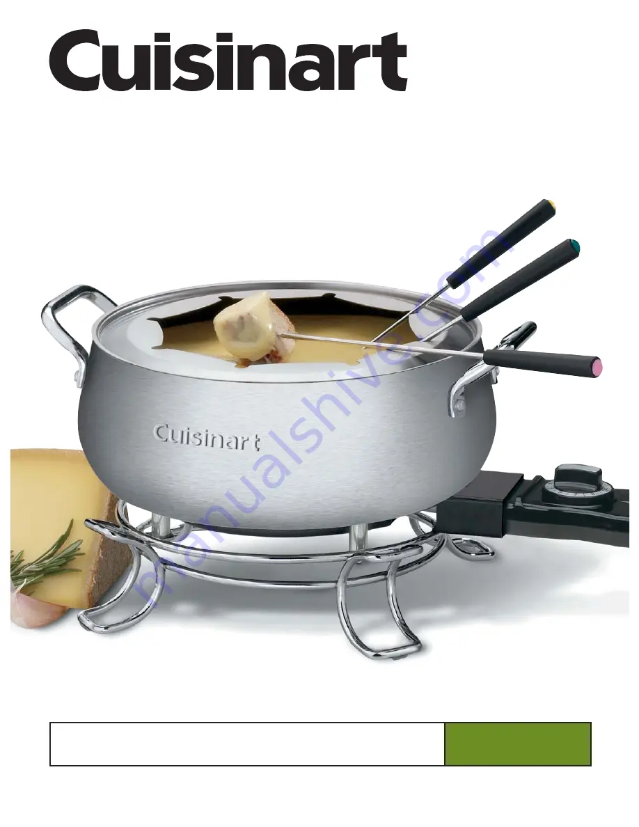 Cuisinart CFO-3SSC - Fondue Pot - Electric Instruction And Recipe Booklet Download Page 1