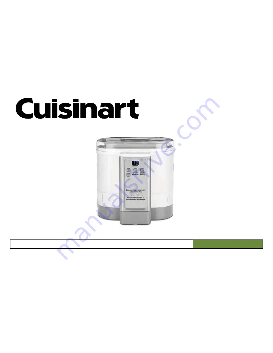 Cuisinart CYM-100C Instruction And Recipe Book Download Page 1