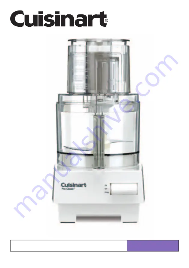 Cuisinart DLC-10SYP1 Скачать руководство пользователя страница 1