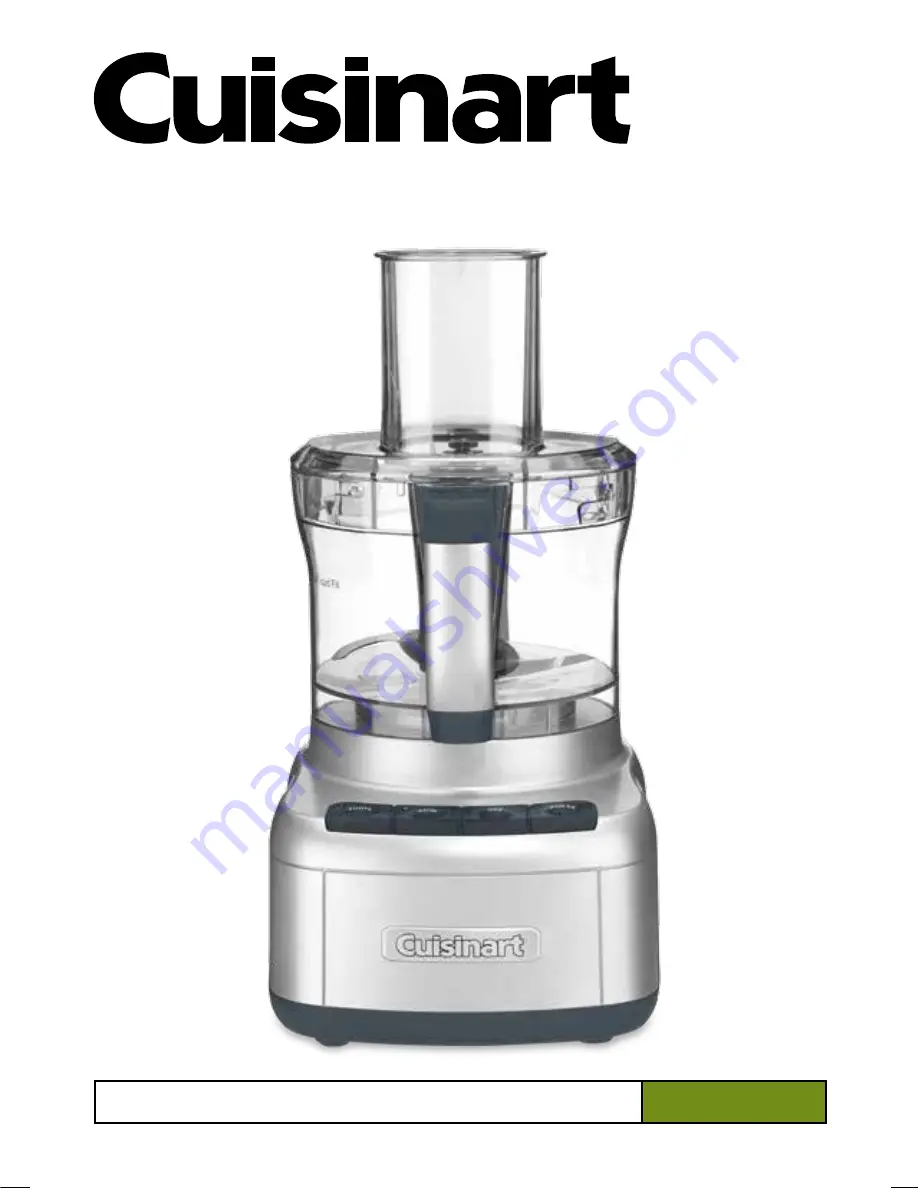 Cuisinart FP-8C Series Скачать руководство пользователя страница 1