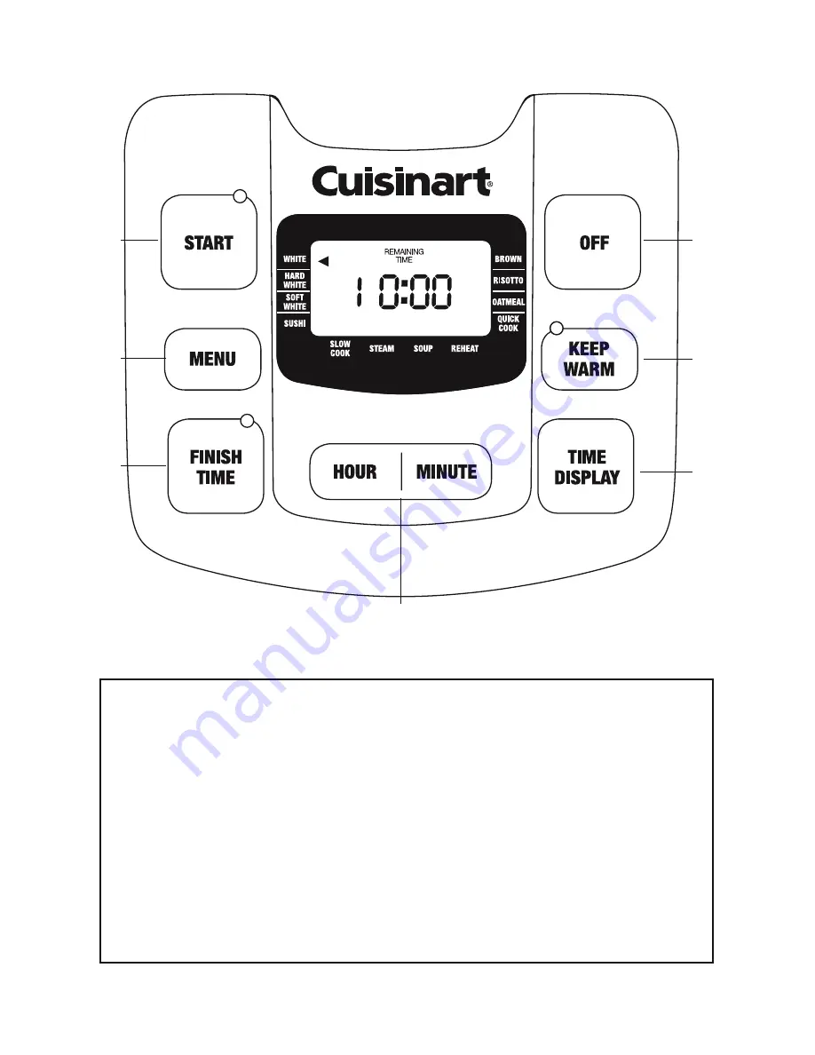 Cuisinart FRC-800 - Rice Plus Multi-Cooker Скачать руководство пользователя страница 5