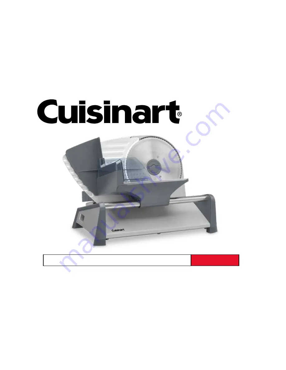 Cuisinart FS-75 Series Скачать руководство пользователя страница 1