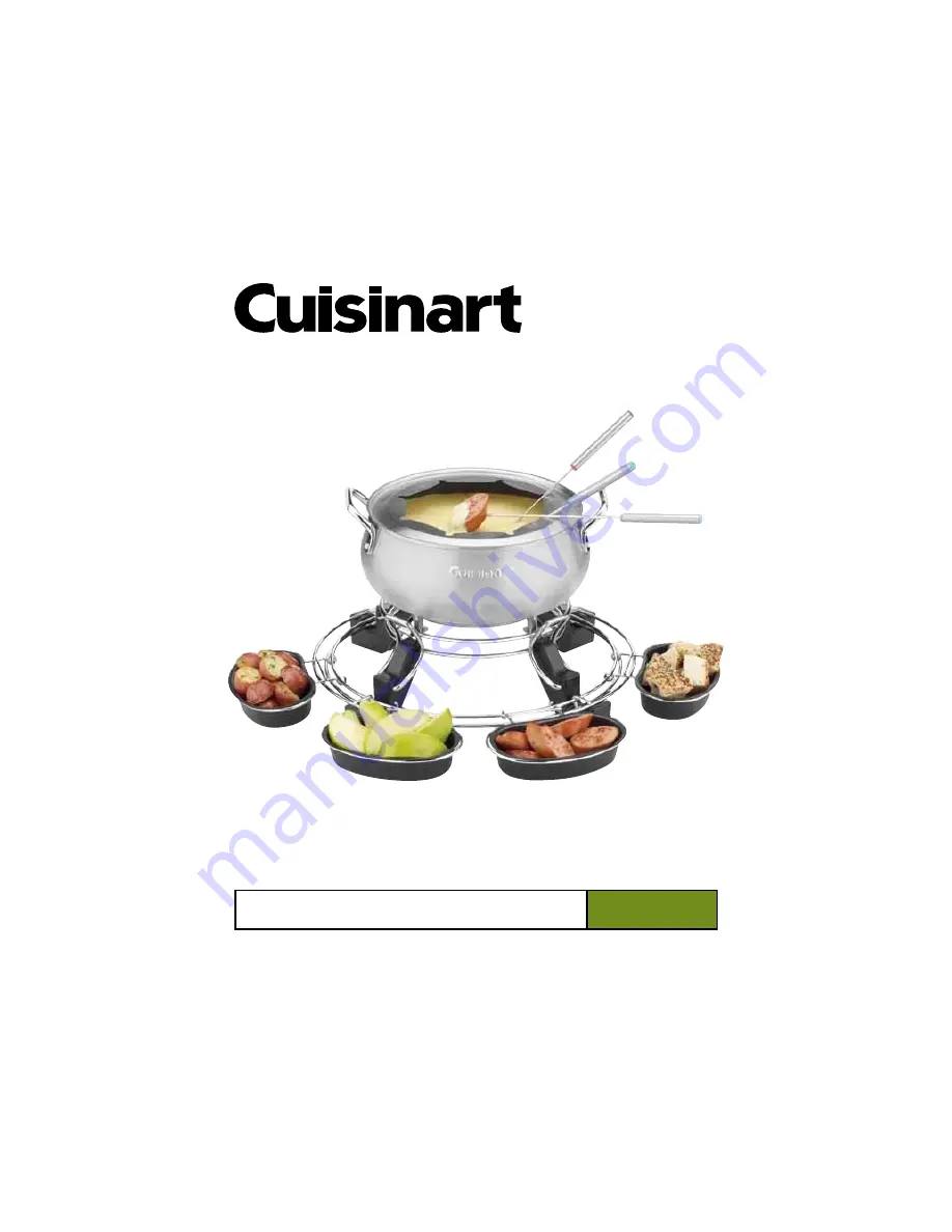 Cuisinart Lazy Susan CFO-1000C Instruction And Recipe Booklet Download Page 1