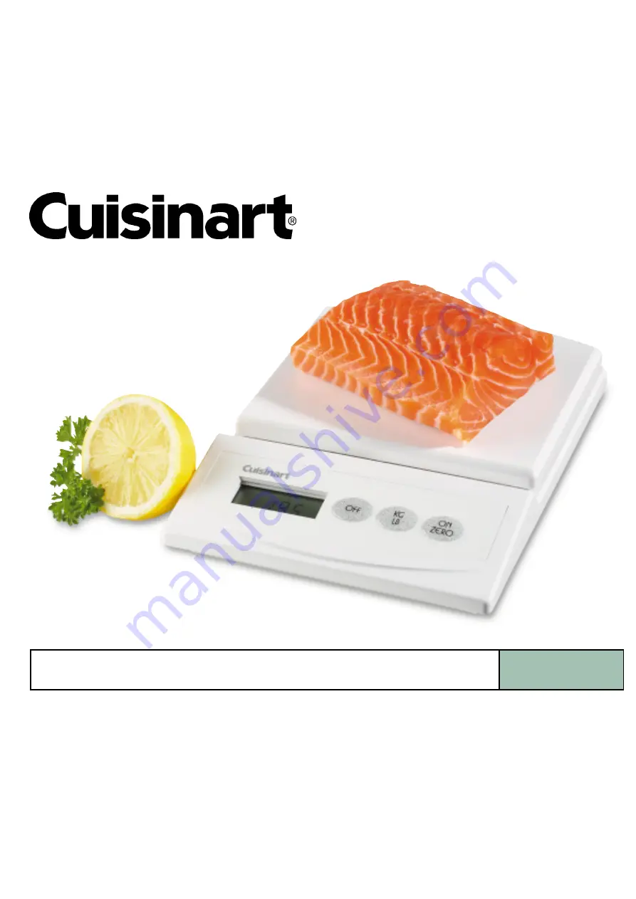 Cuisinart SA-110AC Instruction Booklet Download Page 1