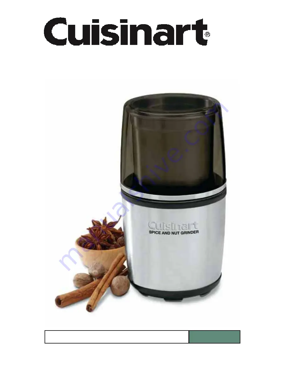 Cuisinart SG-10A Instruction And Recipe Booklet Download Page 1