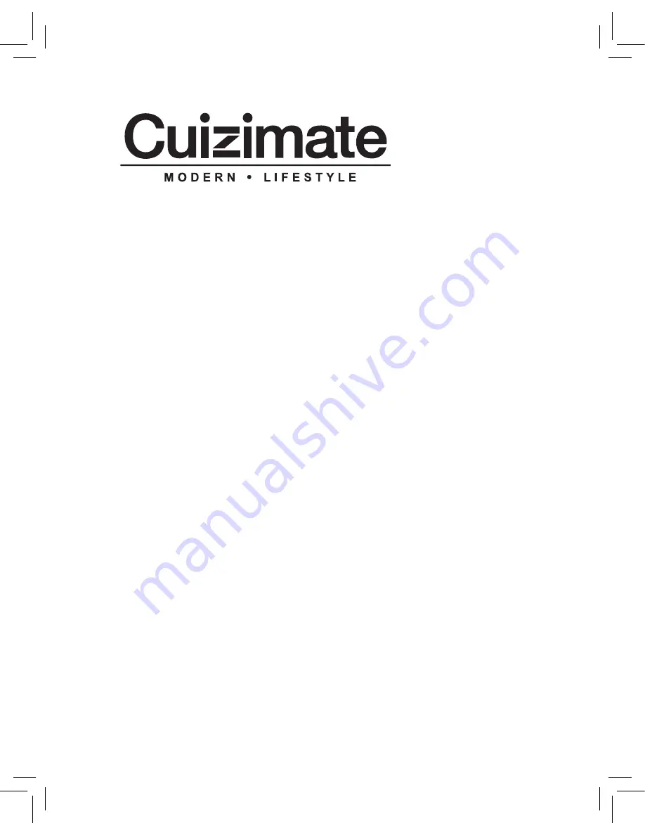 Cuizimate RBSFOODMIXERPRO Instruction Manual Download Page 18