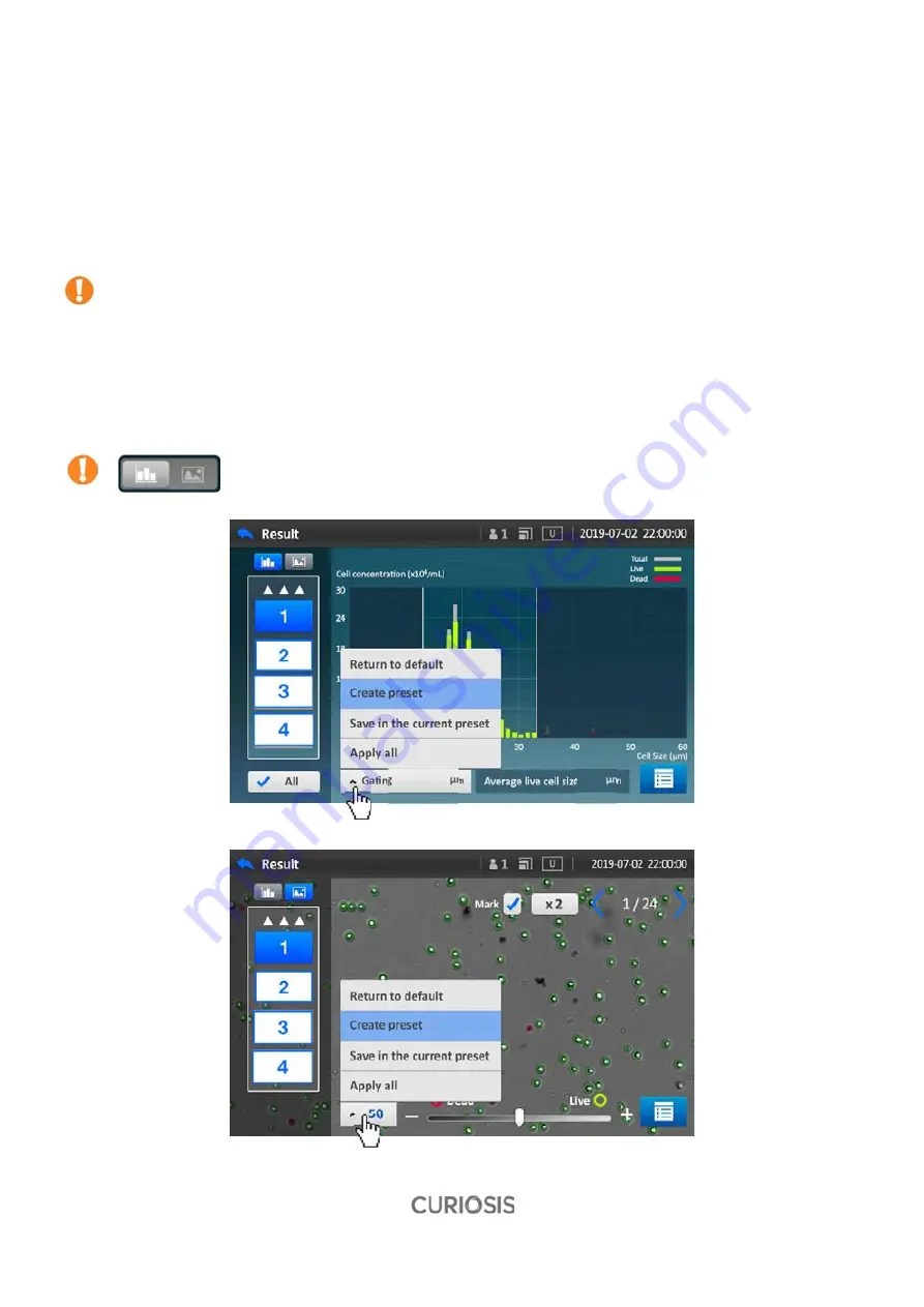 CURIOSIS FACSCOPE B Instruction Manual Download Page 35