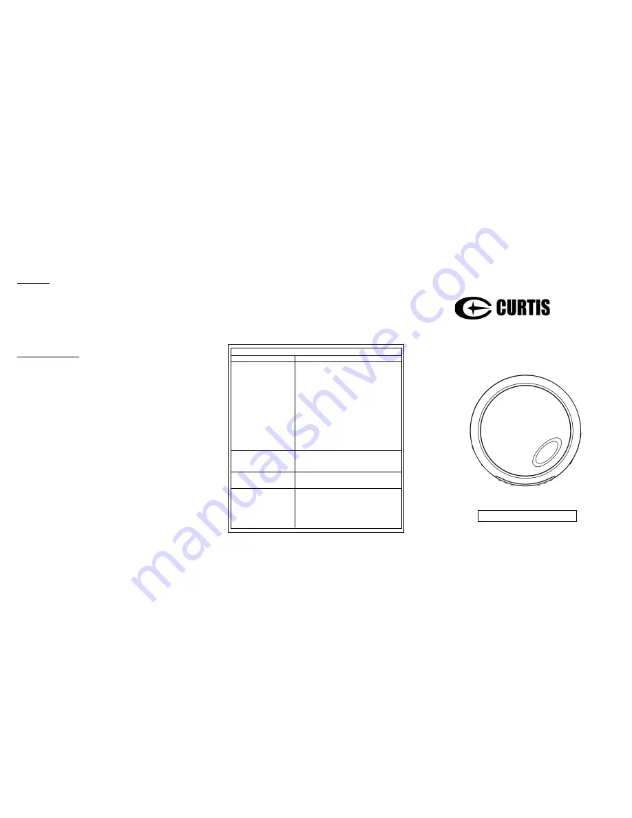 Curtis CD149 Instruction Manual Download Page 1