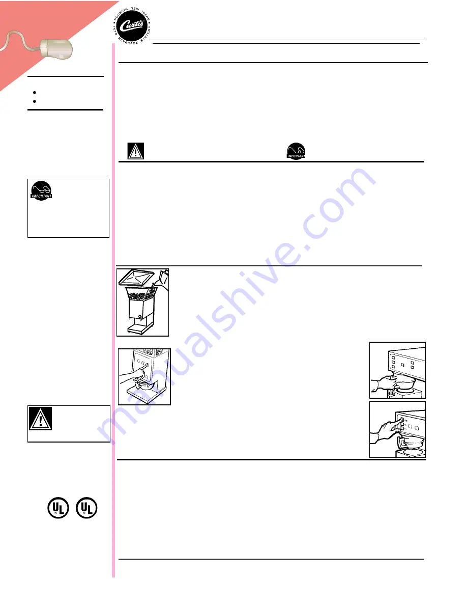 Curtis SLG Installation Instructions, Service & Warranty Information Download Page 2