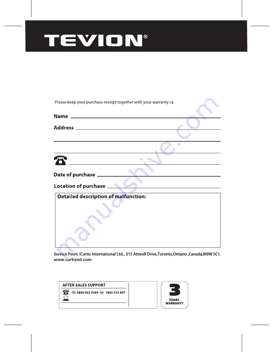 Curtis Tevion IP1527UKT User Manual Download Page 17